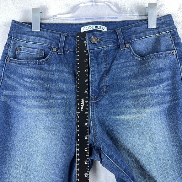Code Bleu Chelsea Classic Straight Leg Jeans Women's Size 10 Medium Wash Blue - Picture 12 of 16